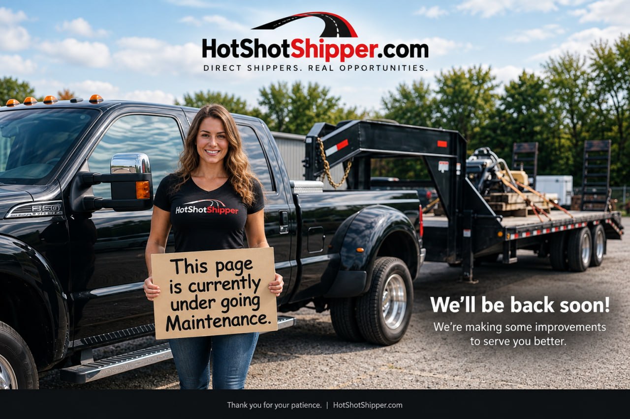 HotShotShipper.com is temporarily under maintenance and will be back soon.